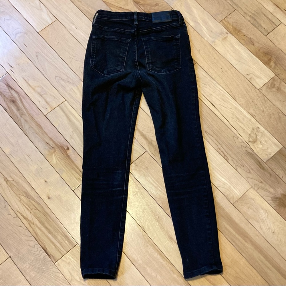 Everlane High Rise black skinny jeans size 25 ankle length - Picture 8 of 11